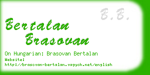 bertalan brasovan business card